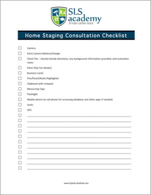Home Staging Consult Checklist